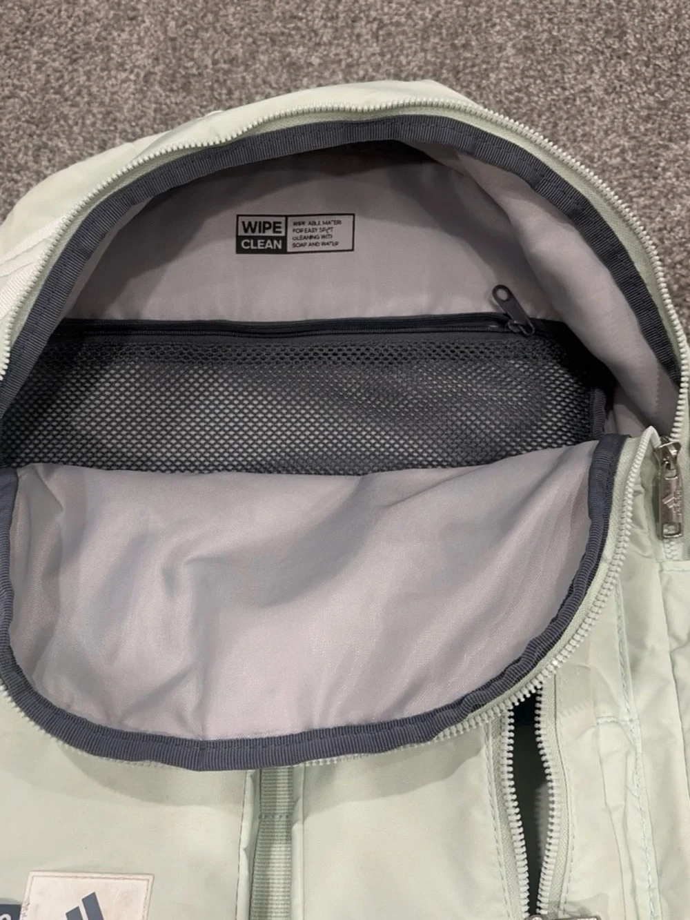 adidas Mint Green Men's Backpack with Front Pockets
